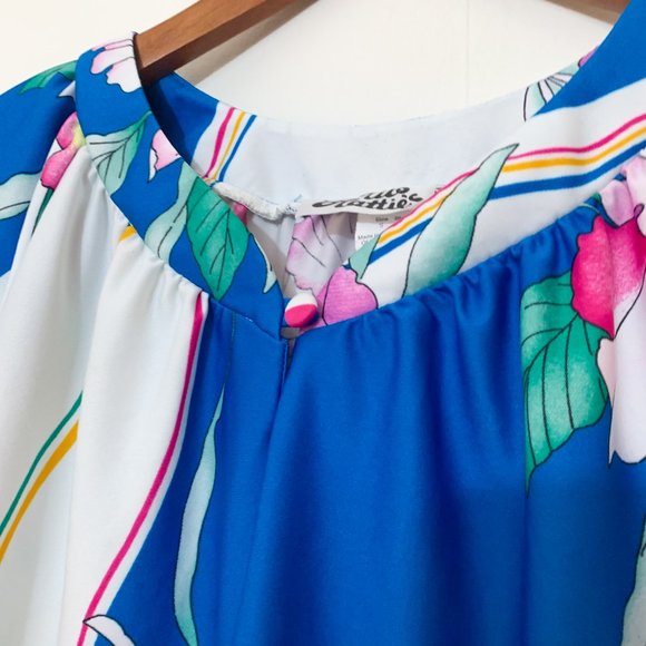 Vintage Hilo Hatties Hawaiian Floral House Dress Tropical Aloha, Size Small - Picture 5 of 11